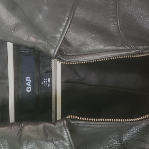 Gap black leather jacket - Picture 3 of 4